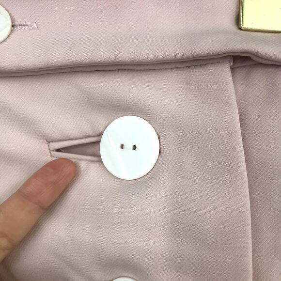 Acler Lynn Mini Skirt 4 High Waist Button Front Flap Pockets A-Line Pink - Picture 10 of 10